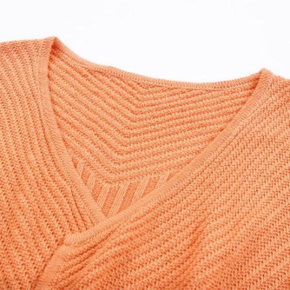 Boutique Brand Ribbed Open Front Knit Cardigan Orange 💗 - Picture 11 of 14
